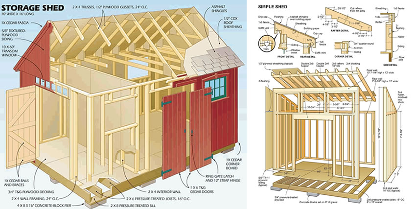 shed designs and blueprints